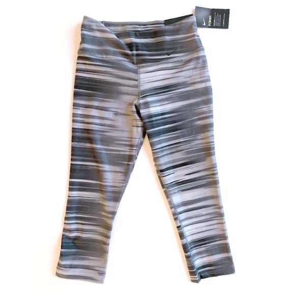 NWT NIKE STRIPED PATTERN DRI-FIT LEGGINGS - Picture 2 of 5
